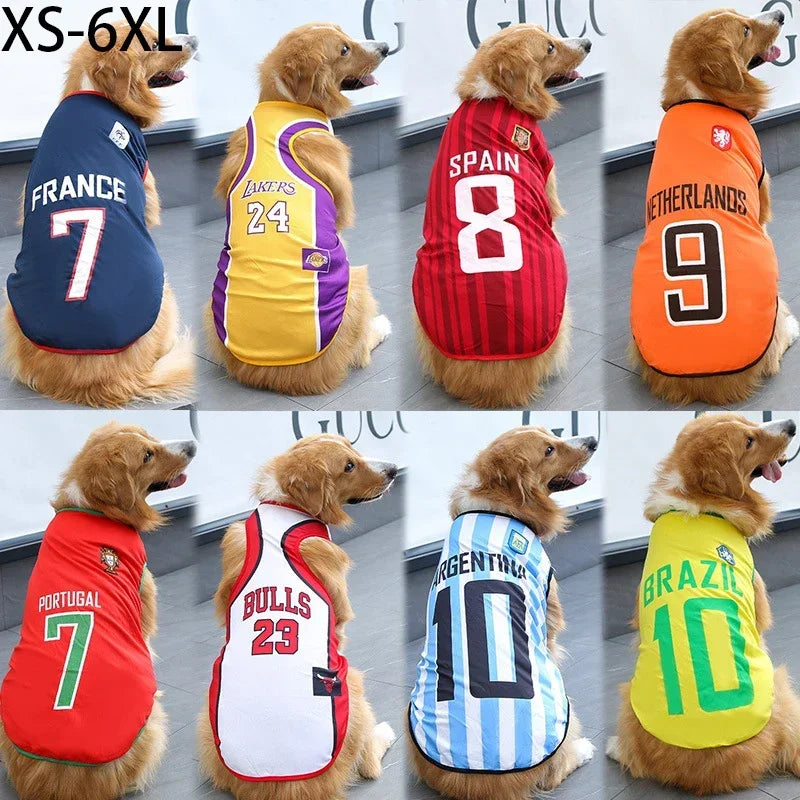 Large Dog Vest Puppy Spring Summer Clothes for Small Medium Dogs Satsuma Labrador Teddy Mesh Vest T-shirts Pet Dogs Cats Costume