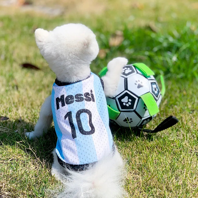 Dog Vest Summer Breathable Small Dog Mesh Vest Messi Neymar